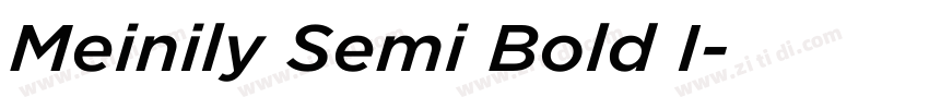 Meinily Semi Bold I字体转换